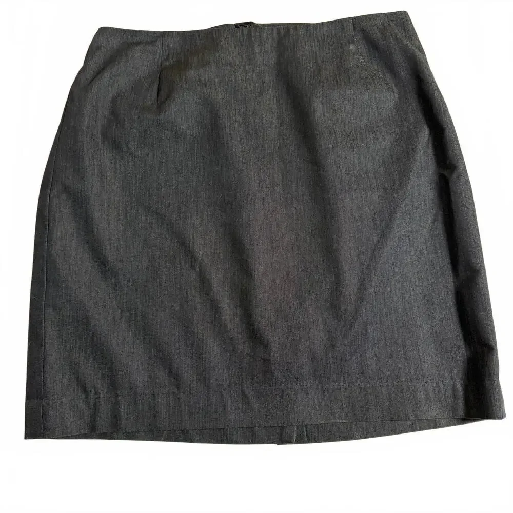 TALBOTS Plus Size 20 W Aline Dress Denim lined Career Skirt.‎ Zip/Elastic waist